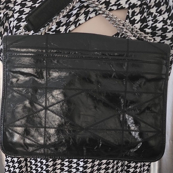MCM Black Croc-Embossed Shoulder Bag - Picture 4 of 13